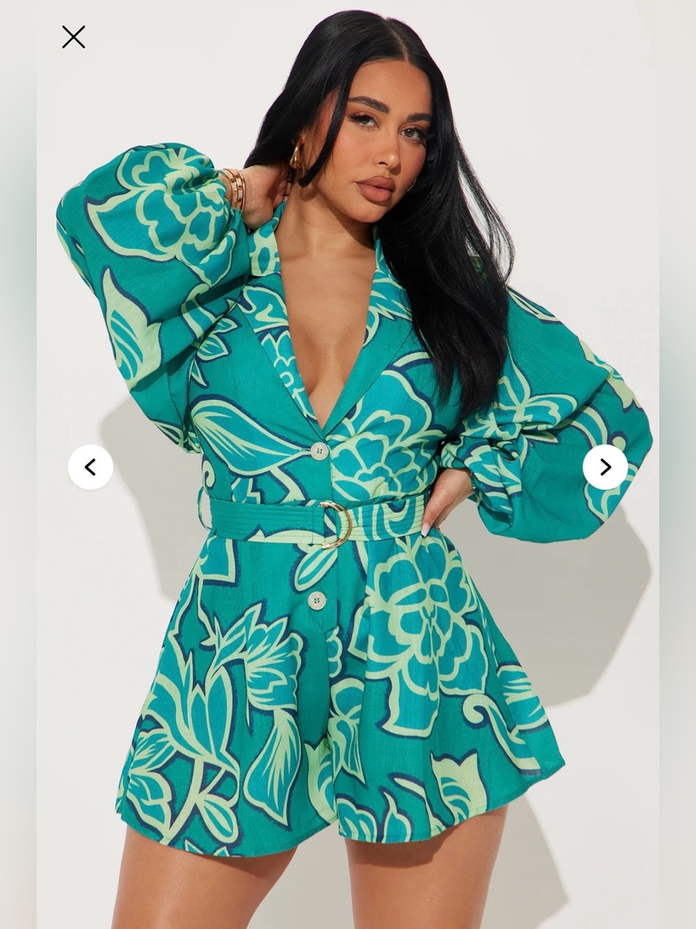 Fashion nova Far Away Belted Romper